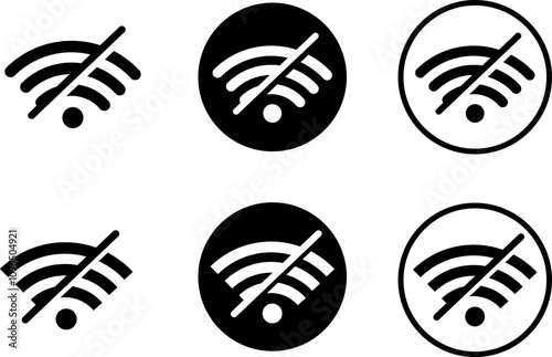 wi-fi signal icon set. wi-fi icon sign for remote internet access. Wireless symbol collection. Internet sign. Wi-fi signal icons