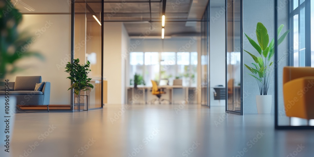 Modern Open-Plan Office Interior Modern Open-Plan Office Interior