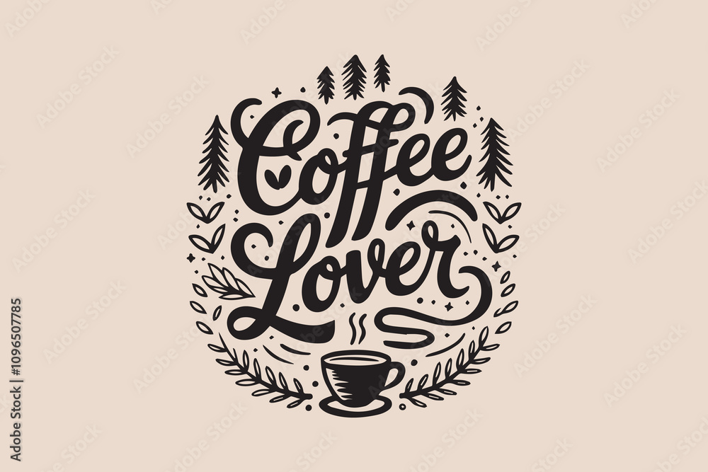 Obraz premium coffee lover t-shirt design vector