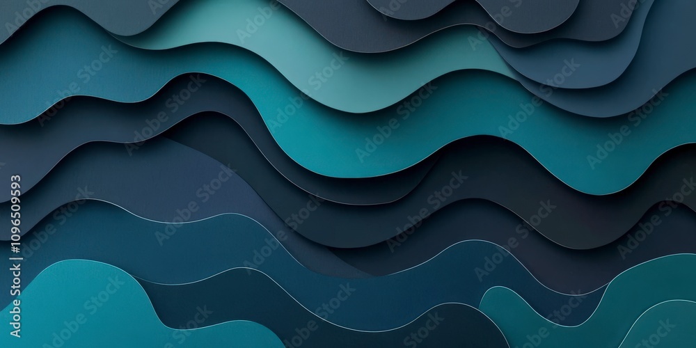 Abstract Paper Cut Wave Design Abstract Paper Cut Wave Design