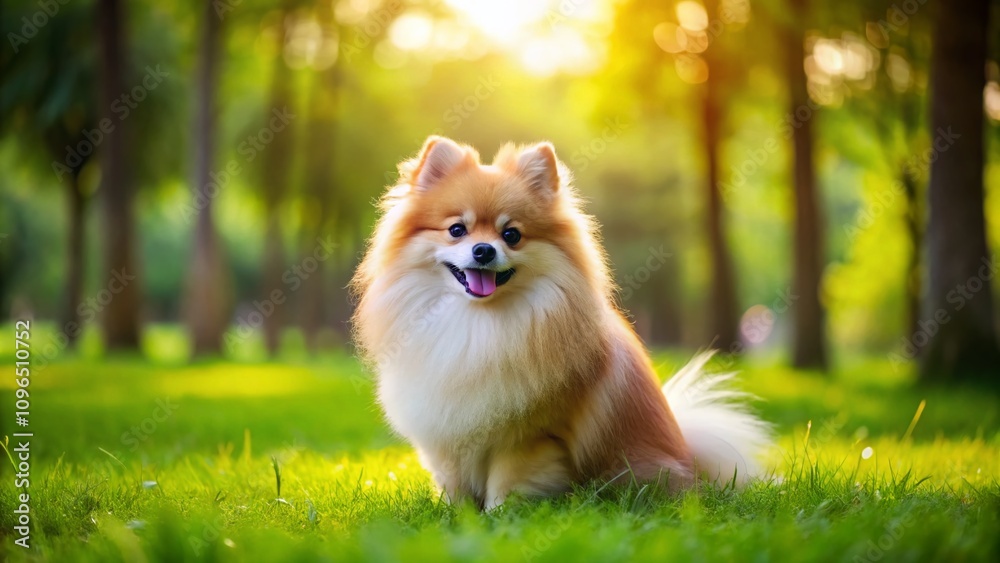 Adorable Small Pomeranian Dog Urinating in the Park - Capturing the Essence of Playful Moments in Nature with a Cute Canine Companion Adorable Small Pomeranian Dog Urinating in the Park - Capturing the Essence of Playful Moments in Nature with a Cute Canine Companion