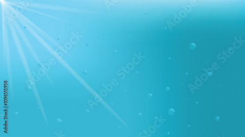 Water with Oxygen Bubbles Background. Backgrounds and textures concept vector art