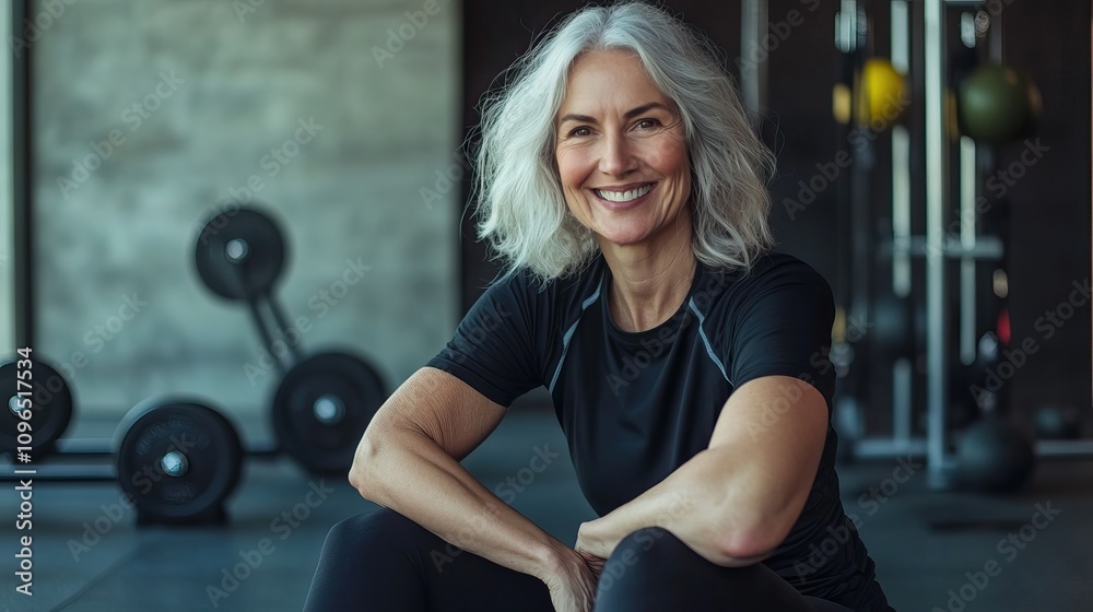 Obraz premium Portraits of seniors enjoying workouts and fitness routines. AI generated image