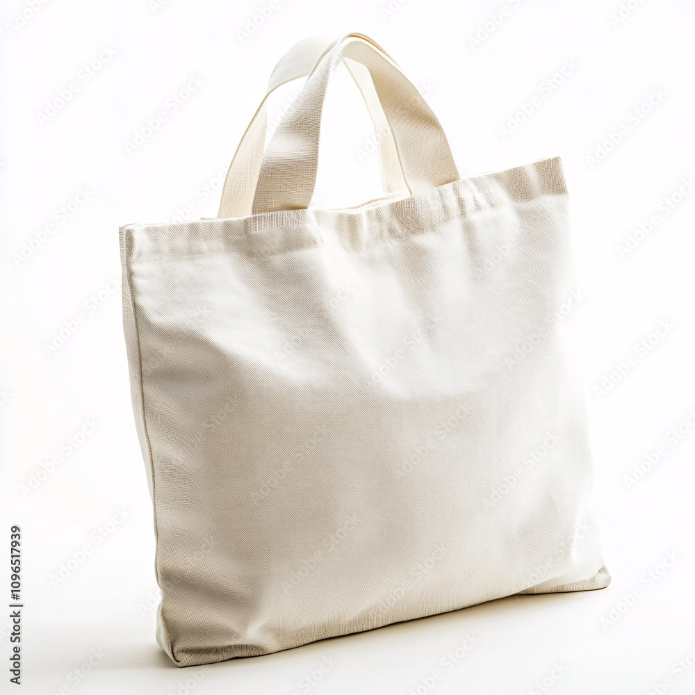 Obraz premium Minimalistic Cotton Tote Bags with Neutral Backgrounds, Highlighting Sustainable, Reusable, and Eco-Friendly Design for Shopping and Everyday Use