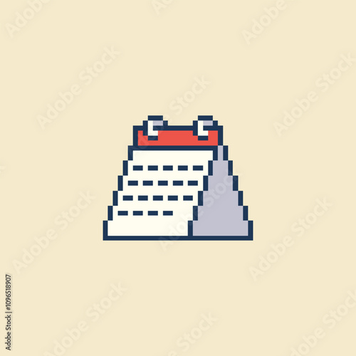 this is pixel art calendar icon  this item good for presentations,stickers, icons, t shirt design,game asset,logo and your project.