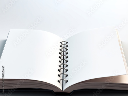 Brightly colored blank pages with spiral binding, notebook pages, stationary, color combination, blank canvas photo