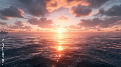 Serene Sunset Over the Ocean