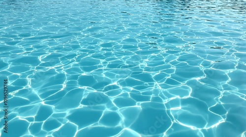 Calm blue pool water with gentle ripples as water moves across its surface, motion, ripple, reflective, fluid