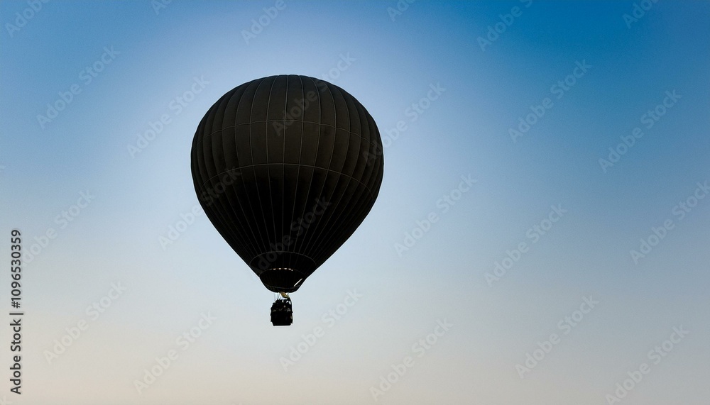Naklejka premium 빈티지 느낌의 열기구와 열기구에 달린 바구니