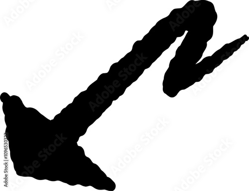 Hand Drawn Flat Doodle Arrow 