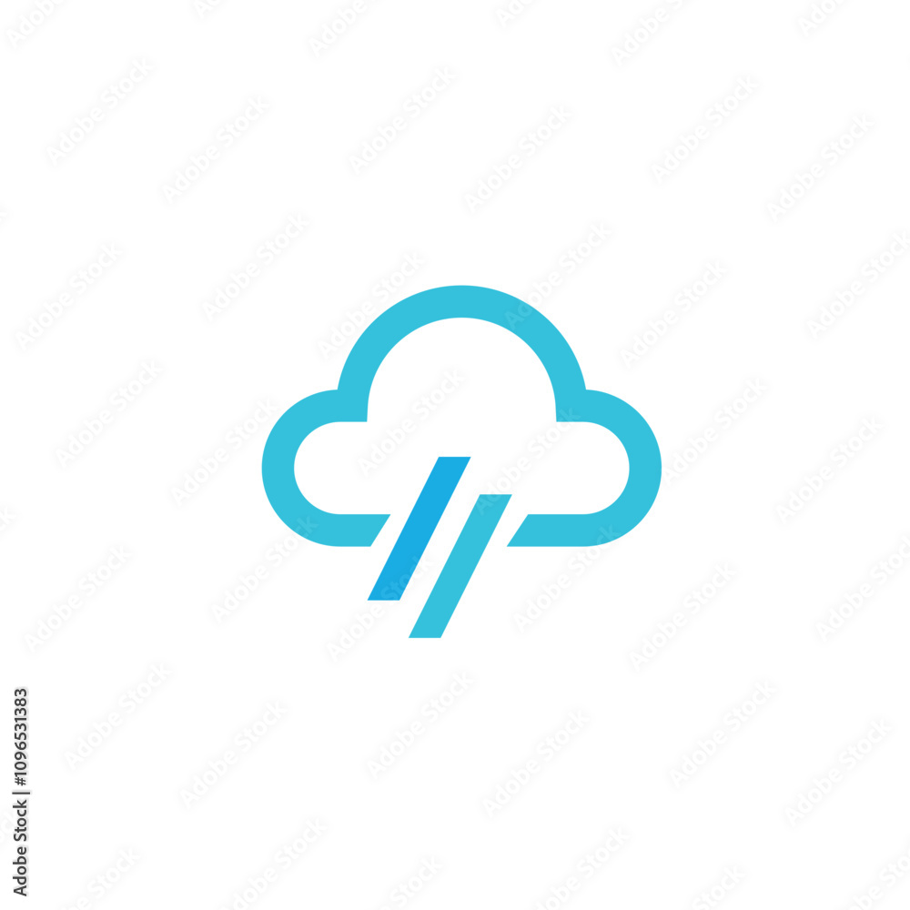 Creative cloud tech logo design Creative cloud tech logo design
