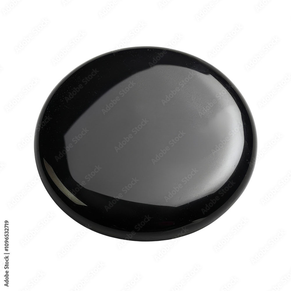 Black round tablet isolated on transparent or white background Black round tablet isolated on transparent or white background