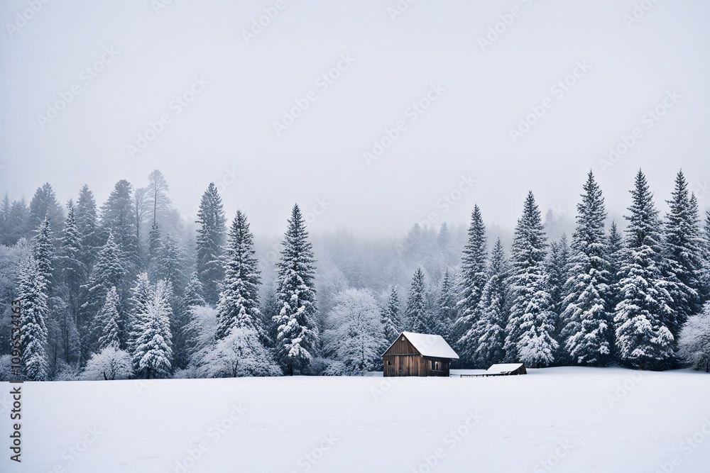 Tranquil snowy forest Tranquil snowy forest