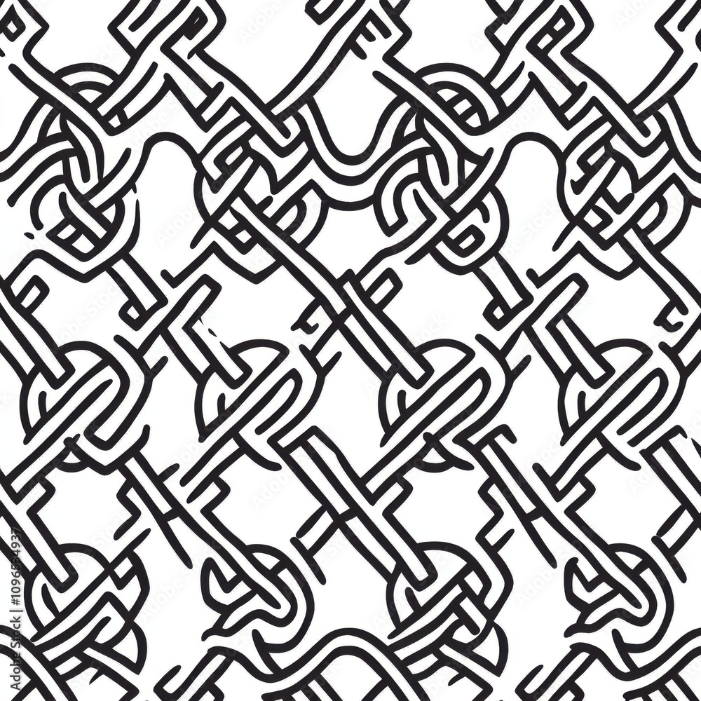 Viking Seamless Pattern - Gold Engraved Rings - Square Edges Viking Seamless Pattern - Gold Engraved Rings - Square Edges