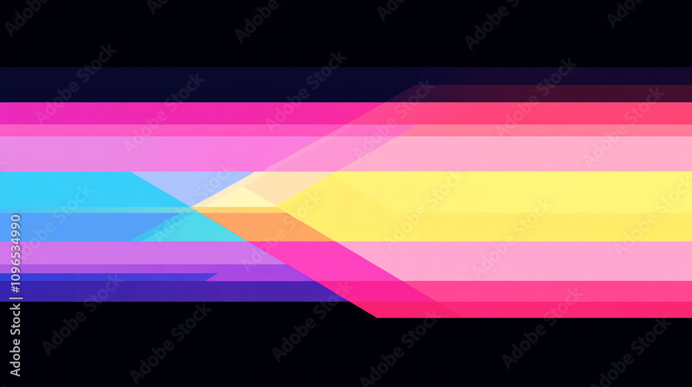 Fototapeta premium Vibrant abstract design with colorful gradient lines creating a striking visual effect