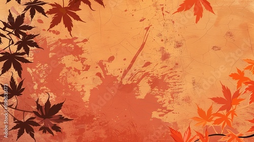 Autumn orange banner with blurred maple leaves, ideal for seasonal designs and fall projects.