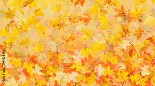 Autumn orange banner with blurred maple leaves, ideal for seasonal designs and fall projects.