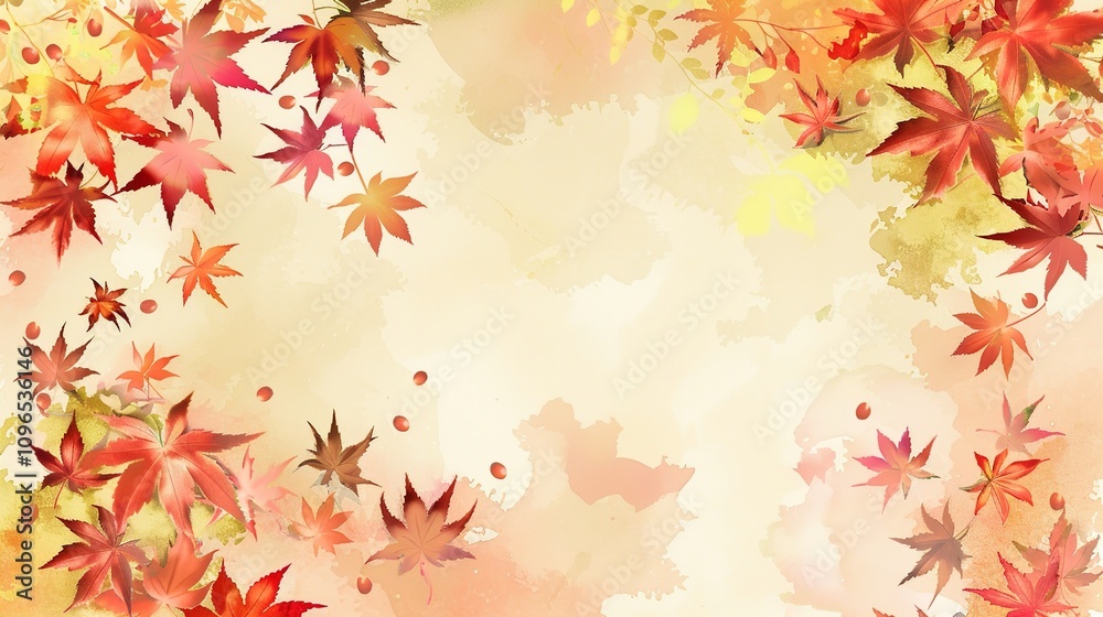 Autumn orange banner with blurred maple leaves, ideal for seasonal designs and fall projects. Autumn orange banner with blurred maple leaves, ideal for seasonal designs and fall projects.