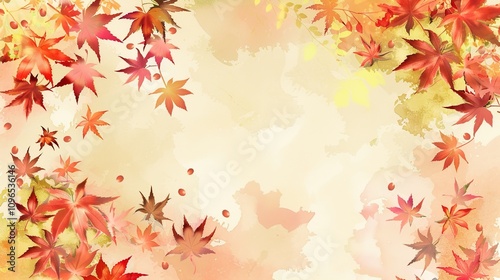 Autumn orange banner with blurred maple leaves, ideal for seasonal designs and fall projects.