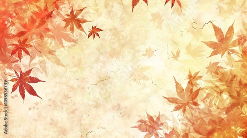 Autumn orange banner with blurred maple leaves, ideal for seasonal designs and fall projects.
