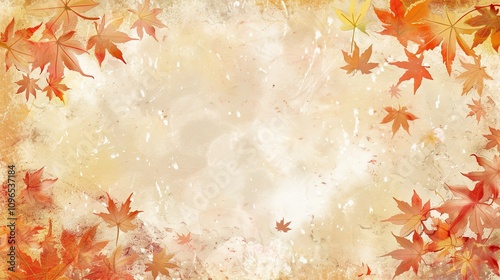 Autumn orange banner with blurred maple leaves, ideal for seasonal designs and fall projects.