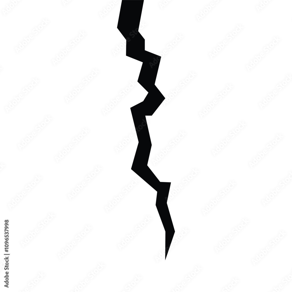 Broken wall with a crack. Textured damage isolated on a white background. Scratches lines on surfaces. Broken wall with a crack. Textured damage isolated on a white background. Scratches lines on surfaces.