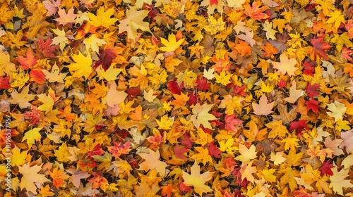 Autumn orange banner with blurred maple leaves, ideal for seasonal designs and fall projects.