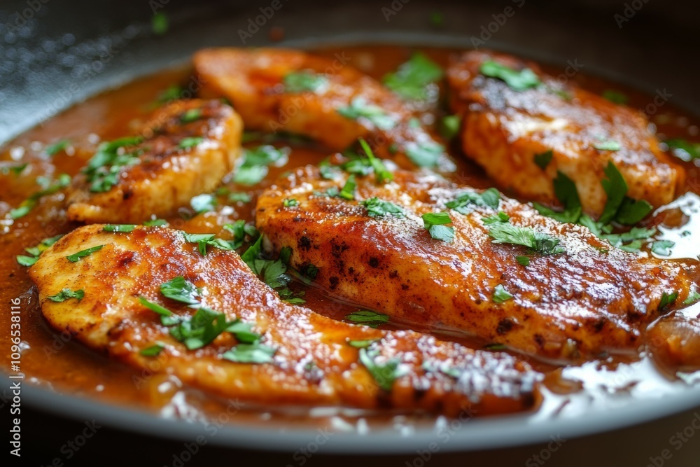 Pan-Seared Chicken Breasts in Herb-Infused Sauce
