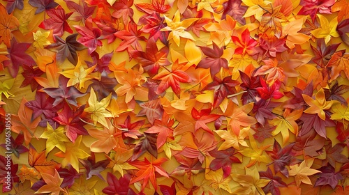 Autumn orange banner with blurred maple leaves, ideal for seasonal designs and fall projects.