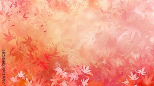 Autumn orange banner with blurred maple leaves, ideal for seasonal designs and fall projects.