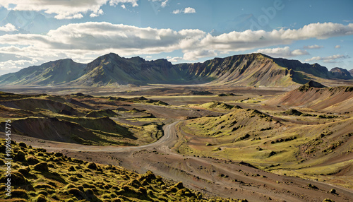 Paysage volcanique majestueux photo