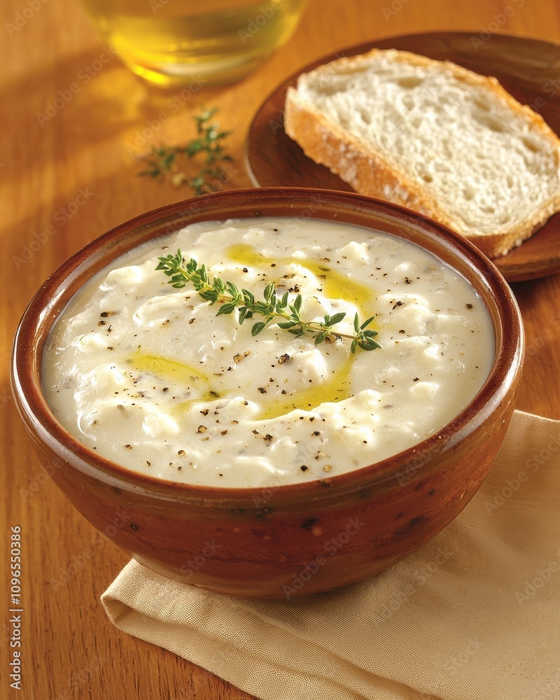 Savoring creamy white sauce kitchen table food warm environment close-up view culinary delight Savoring creamy white sauce kitchen table food warm environment close-up view culinary delight