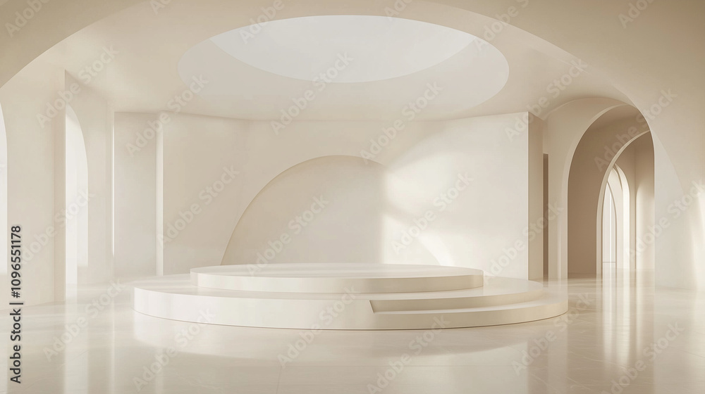Futuristic Interior with Minimalist Design and Soft Lighting Futuristic Interior with Minimalist Design and Soft Lighting
