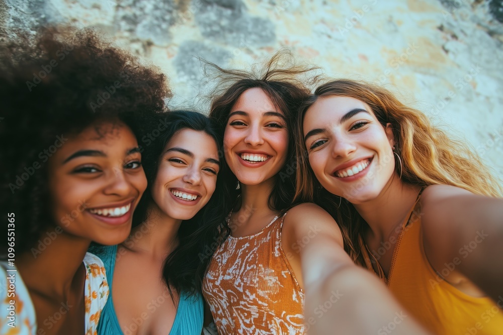 Fototapeta premium selfies with friends