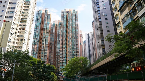 Wallpaper Mural A high-rise cityscape showcasing the bustling financial district, representing growth, ambition, Torontodigital.ca