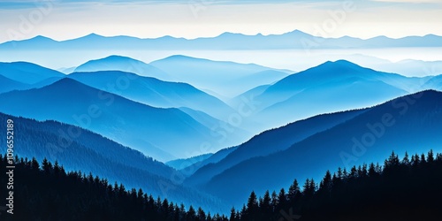 Majestic Blue Mountain Range