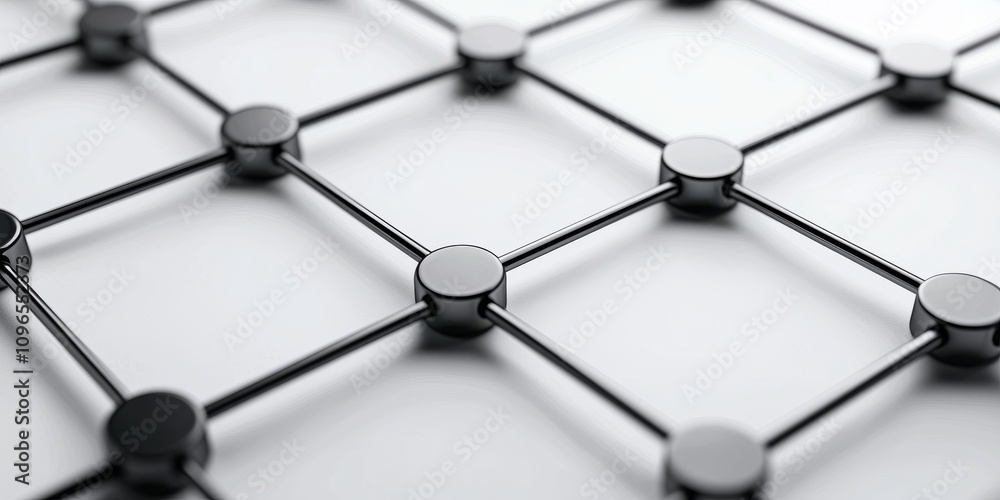 Abstract geometric pattern with interconnected nodes and lines. Abstract geometric pattern with interconnected nodes and lines.