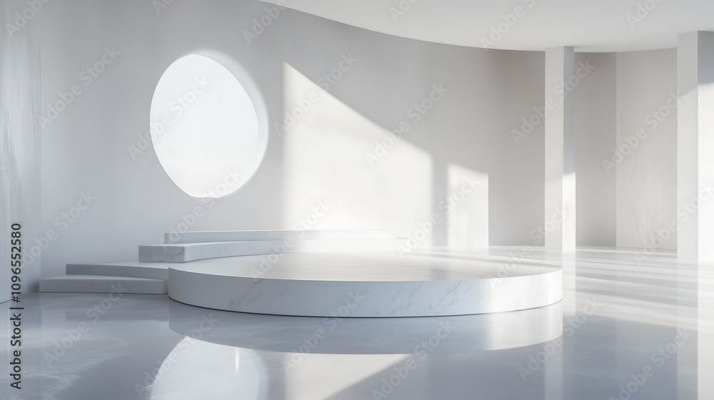 Modern Minimalist Space with Futuristic Lighting Modern Minimalist Space with Futuristic Lighting
