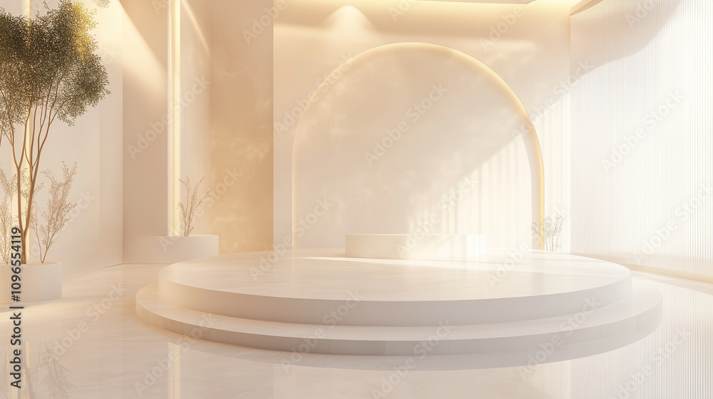 Modern Minimalist Space with Futuristic Lighting Modern Minimalist Space with Futuristic Lighting