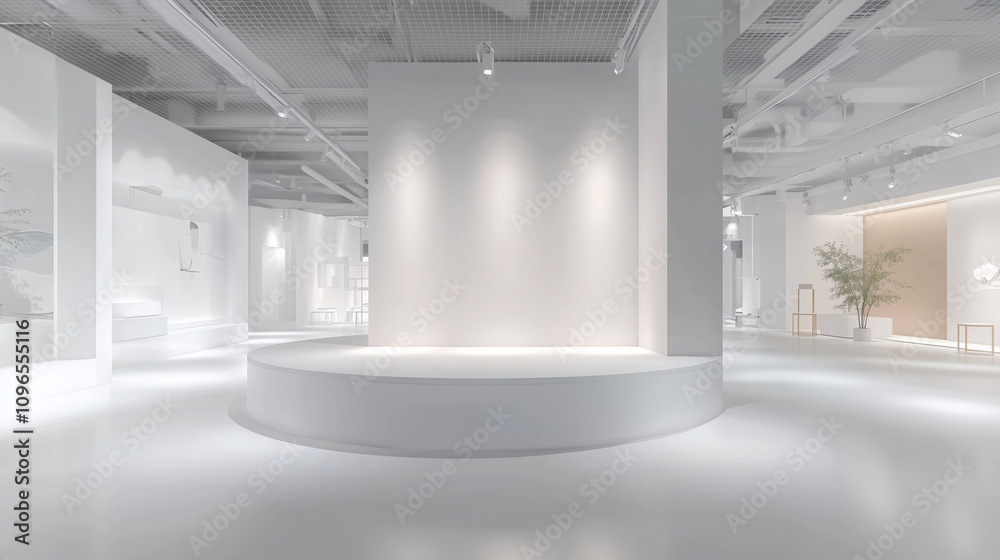 Modern Minimalist Space with Futuristic Lighting Modern Minimalist Space with Futuristic Lighting