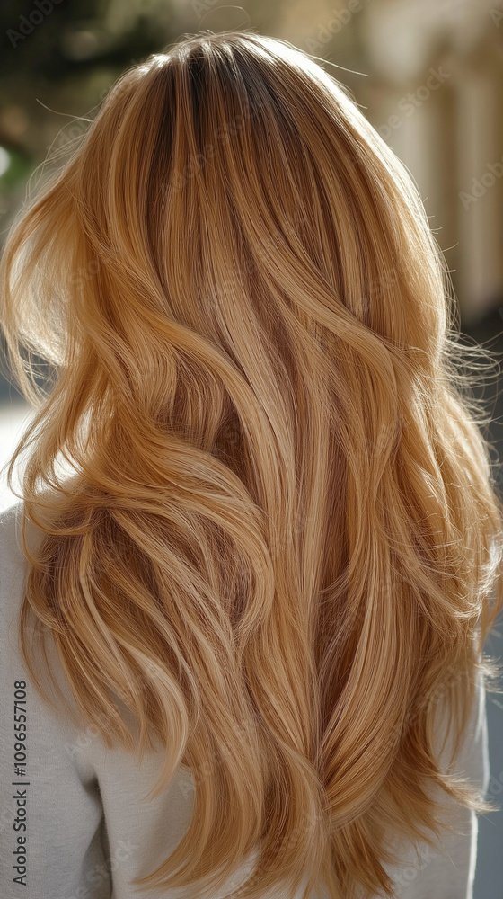 hair of a woman, blonde woman from behind, hair model, hair texture hair of a woman, blonde woman from behind, hair model, hair texture
