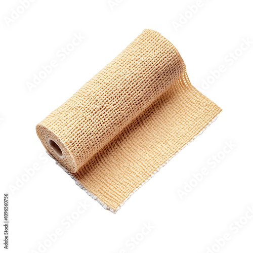 Adhesive Medical Plaster Strip Bandage Isolated on  transparent Background. photo