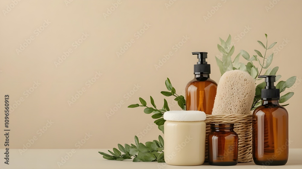 Natural Skincare Products Bottles