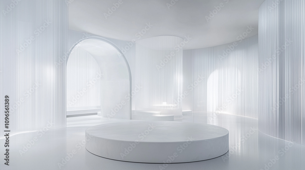 Minimalist Futuristic Virtual Space with Clean Design and Modern Lighting Minimalist Futuristic Virtual Space with Clean Design and Modern Lighting