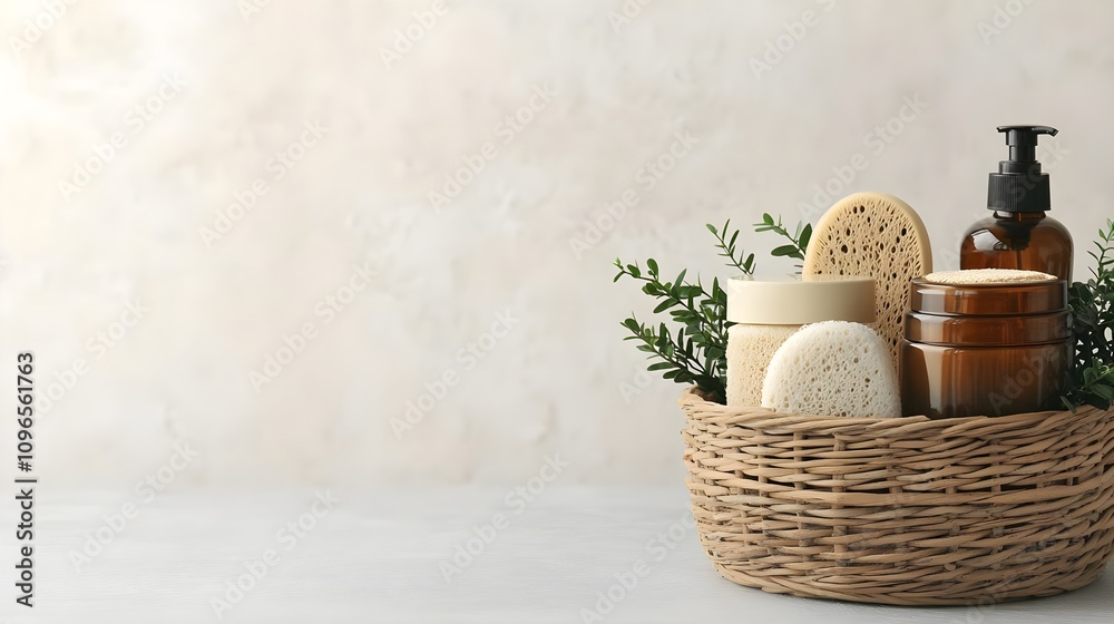 Natural Spa Products in Basket Natural Spa Products in Basket