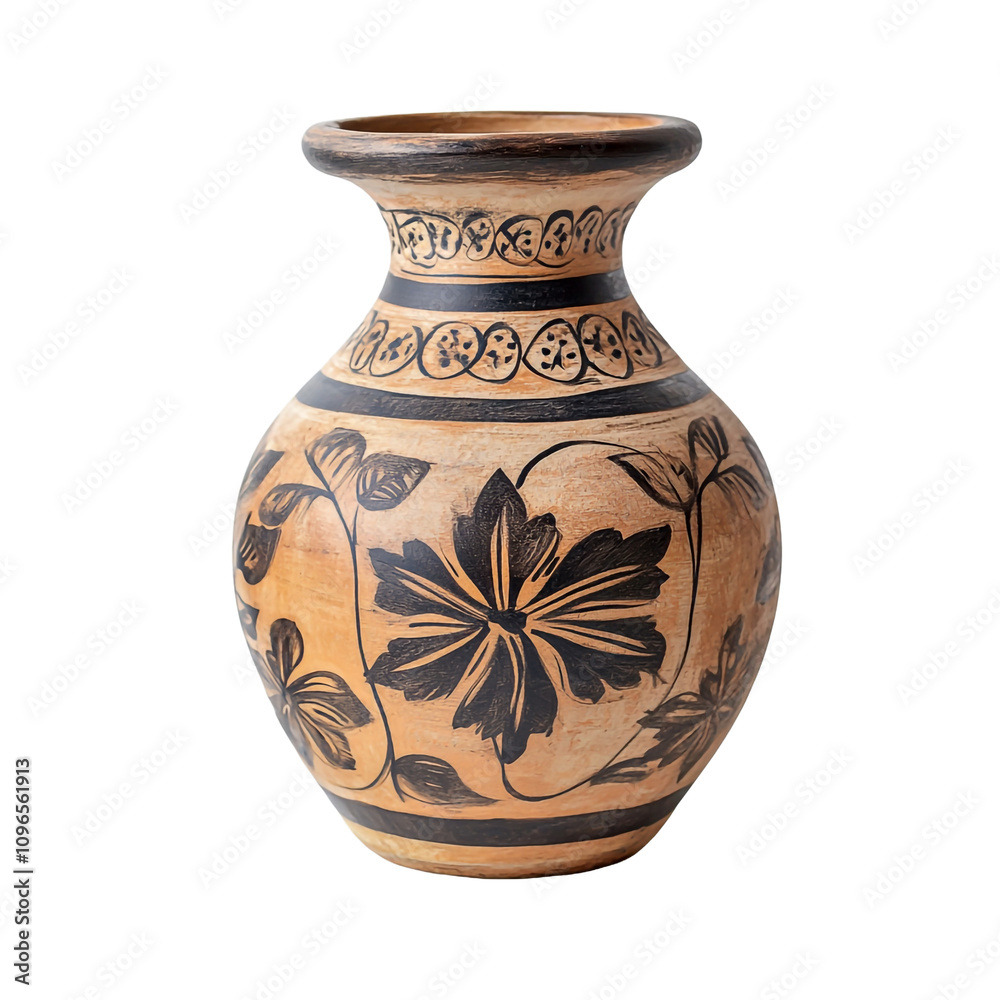 Antique vase isolated on transparent background. Antique vase isolated on transparent background.