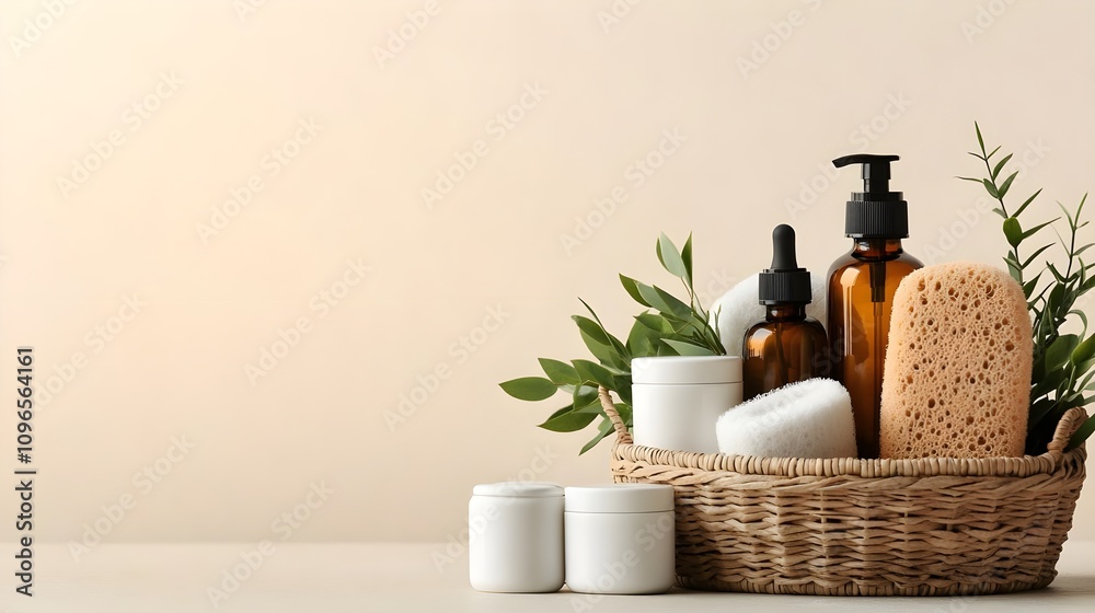 Spa Products in Wicker Basket Spa Products in Wicker Basket