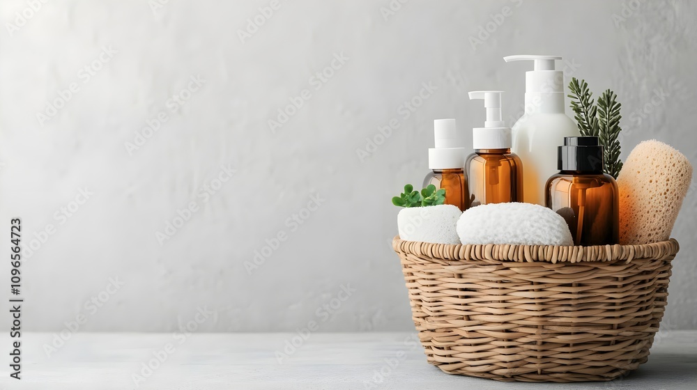 Spa Products in Wicker Basket Spa Products in Wicker Basket
