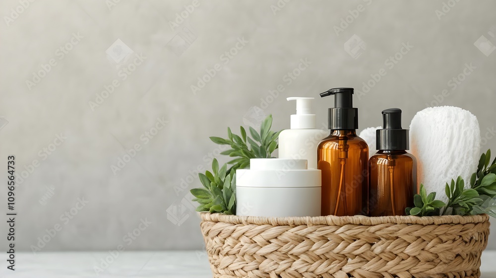 Spa Products in Wicker Basket Spa Products in Wicker Basket