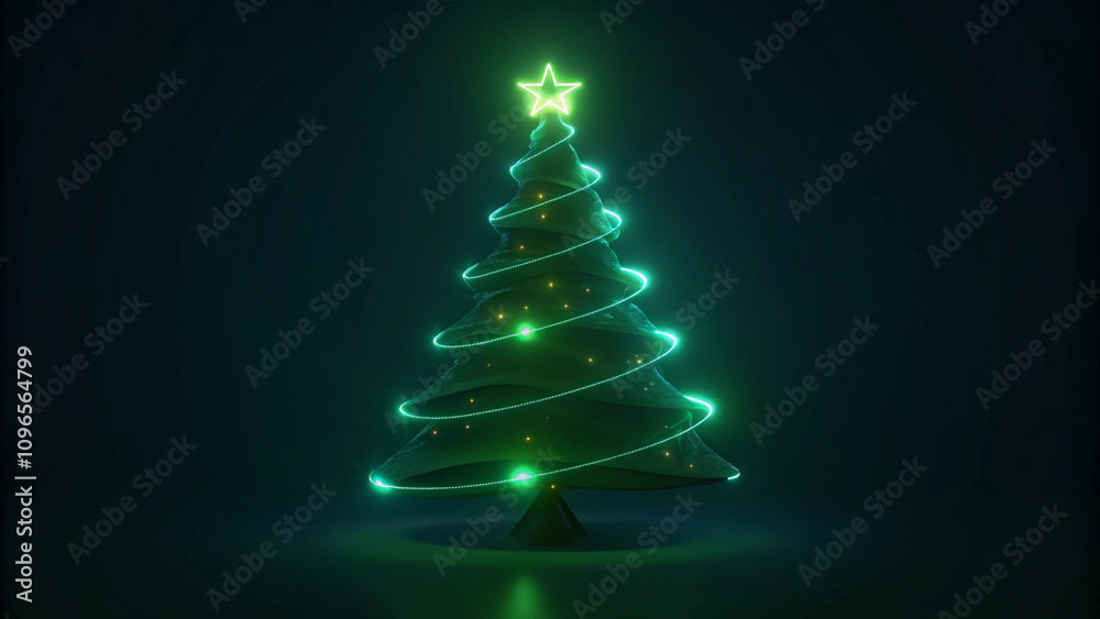 abstract christmas tree on dark background abstract christmas tree on dark background